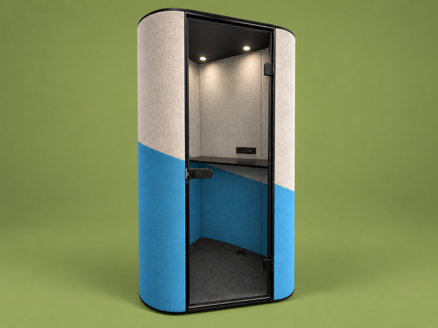 MDD. Hana Office Phone Booth - Blue/Grey 1 MDD. Hana Office Phone Booth - Blue/Grey